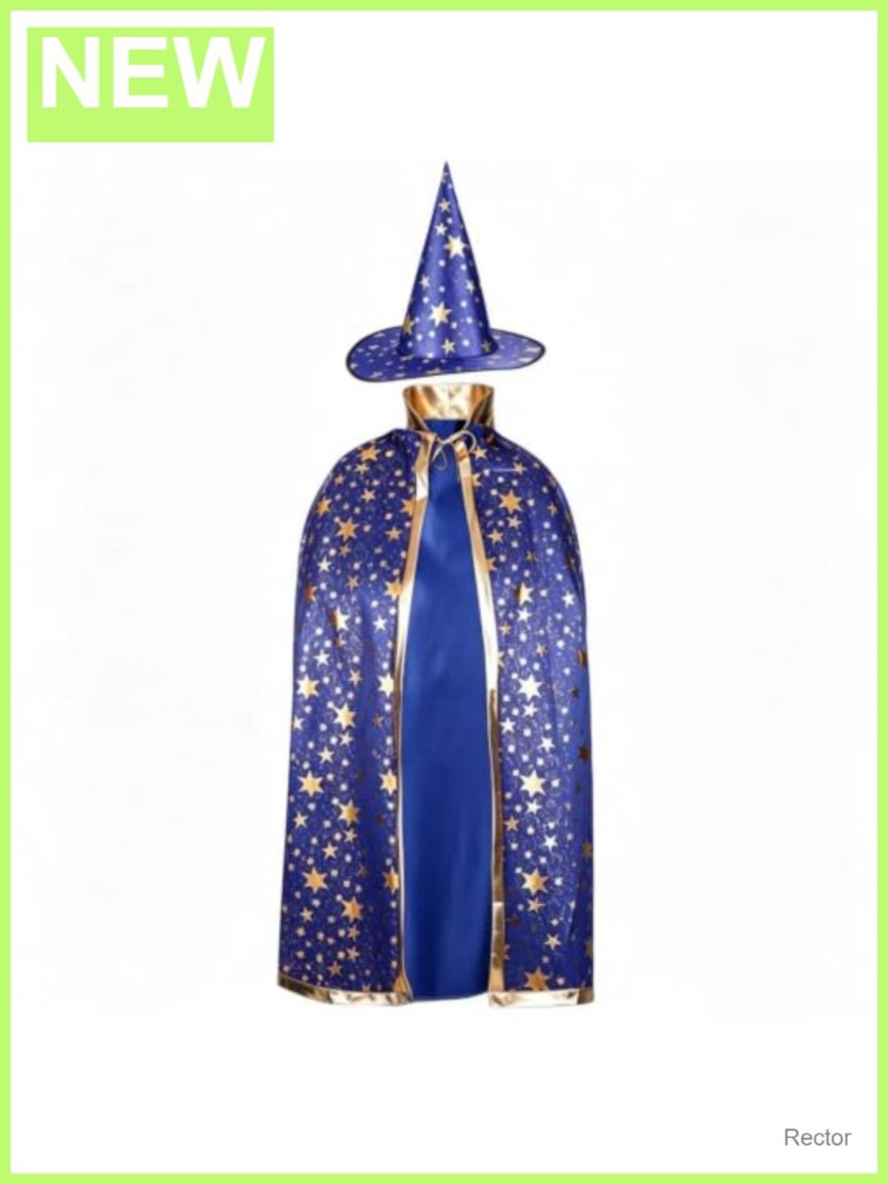 Adult Wizard Costume Set, Cape and Witch Hat Halloween Cloak